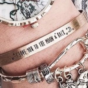 I love you to the moon and back bangle